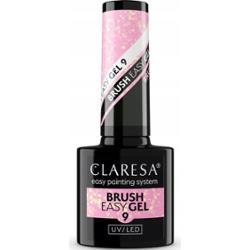 Claresa Easy Brush Gel Żel Do Paznokci w Pędzelku 9 Jasny Róż z Drobinkami