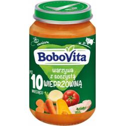 Bobovita Obiadek Dla Dzieci Po 10 Miesiącu Warzywa z Wieprzowiną 190g