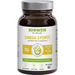 Biowen Omega 3 Forte 500mg DHA 1000mg EPA Odporność Serce Mózg 90 Kapsułek