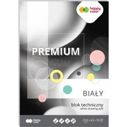 Happy Color Premium Biały Blok Techniczny A3 250g Szkolny Duży 10 Kartek