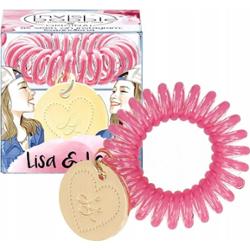 Invisibobble Gumka Do Włosów Sprężynka z Zawieszką Różowa Lisa Lena 1 szt
