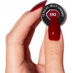 Semilac Lakier Hybrydowy Do Paznokci Manicure Wiśniowy 592 Jelly Cherry 7ml