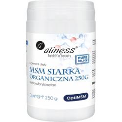 Aliness MSM Siarka Organiczna OptiMSM Suplement Stawy Trądzik Proszek 250g