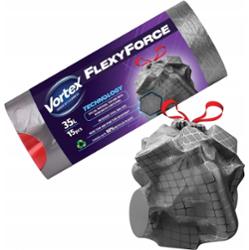 Vortex Flexy Worki Na Śmieci z Taśmą Ściągającą Mocne 35L 15 Sztuk