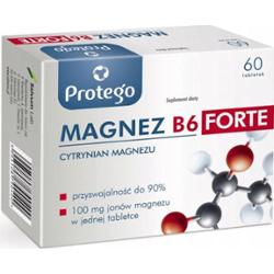 Protego Magnez B6 Forte Suplement Diety Cytrynian Magnezu 60 Tabletek
