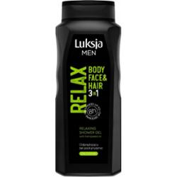 Luksja Men Relax 3w1 Męski Żel Pod Prysznic Szampon Do Włosów Konopny 500ml
