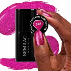 Semilac Lakier Hybrydowy Charming Ruby Glitter 348 7ml