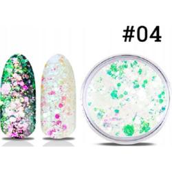Pyłek Do Paznokci Brokat Bling Bling Hologram 04