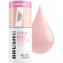 Brush Up By Maxineczka Super Base Bezkwasowa Baza Hybrydowa Sparkle Nude 5g