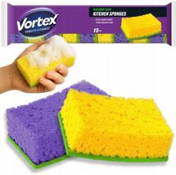 Vortex Gąbki Kuchenne Do Mycia Naczyń Zmywak Lekkie Dwustronne 10 Sztuk