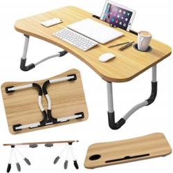 CoolStaff Składany Stolik Pod Laptopa Tablet Książkę Podstawka Do Łóżka Śniadaniowy