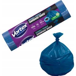 Vortex Duble Power Worki Na Śmieci Mocne Niebieskie Dwuwarstwowe 120L 10Szt