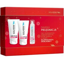 SOLVERX SENSITIVE SKIN Zestaw Prezentowy 3 Kosmetyków Krem Twarz Dłonie