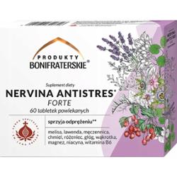 Bonifraterskie Nervina Antistres Suplement Ziołowy Melisa Magnez 60 tabl