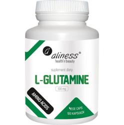 Aliness L-Glutamine 500 mg Suplement Diety Czysta Glutamina 100 Kapsułek