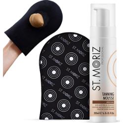 ST MORIZ Zestaw So Samoopalania Mus Samoopalający Bronzer Medium 200ml + Rękawica