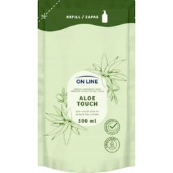 On Line Kremowe Mydło w Płynie Do Rąk Ciała Uzupełniające Aloe Touch 500ml