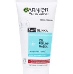 Garnier Czysta Skóra Żel Do Mycia Twarzy 3w1 Peeling Maska Glinka 150 ml
