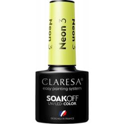 Claresa Lakier Hybrydowy Do Paznokci Wyrazisty Seledynowy Zielony Neon 3 5g