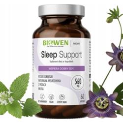 Biowen Sleep Support Ziołowe Wsparcie Snu Zioła Melisa Melatonina 60 Kaps