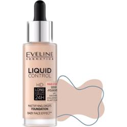 Eveline Podkład Do Twrazy HD Liquid Control w Dropperze 015 Light Vanilla