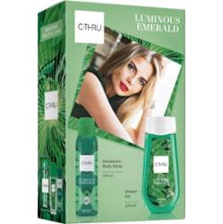 C-Thru Luminous Emerald Zestaw Prezentowy Kosmetyków Damskich Żel + Deo