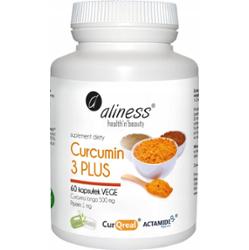 Aliness Curcumin 3 Plus Suplement Diety Kurkuma 500mg Piperyna 1mg 60 Kaps
