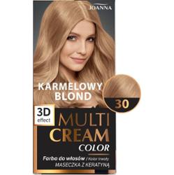 Joanna Multi Cream Color Efekt 3D Trwała Farba Do Włosów 30 Karmelowy Blond