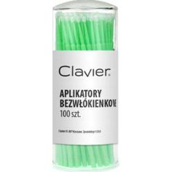 Clavier Aplikatory Bezwłókienkowe Do Rzęs Zielone 2mm x 100 Sztuk