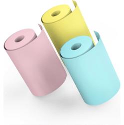Kolorowy Papier Termiczny Do Mini Drukarki Dla Dzieci Zapas 3 Rolki Wkłady