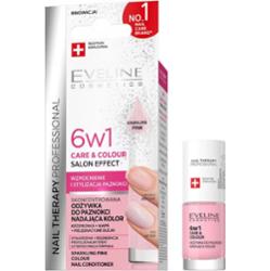 Eveline Nail Therapy 6w1 Wzmacniająca Odżywka Do Paznokci Róż Sparkling 5ml