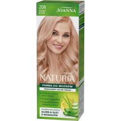 Joanna Naturia Color Nawilżająca Farba Do Włosów Aloes 208 Różany Blond 40g