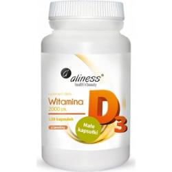 Aliness Witamina D3 2000 j.m. Kości Mięśnie Suplement Diety 120 Kapsułek