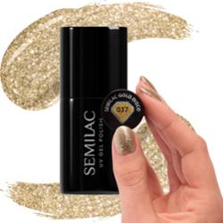 Semilac Lakier Hybrydowy Do Paznokci Gold Disco 037 Perła Ze Złotem 7ml
