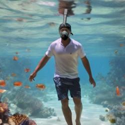 Maska Do Pływania Snorkelingu Nurkowania Pełnotwarzowa AntiFog Czarna S/M