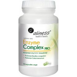 Aliness Enzyme Complex PRO Roślinne Enzymy Trawienne Suplement Diety 90 Kap
