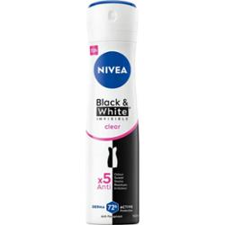 Nivea Black White Invisible Clear 72H Antyperspirant Damski Spray 150ml