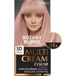 Joanna Multi Cream Color Efekt 3D Trwała Farba Do Włosów 31,5 Różany Blond