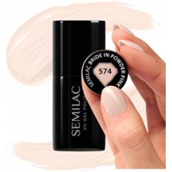 Semilac Lakier Hybrydowy Do Paznokci Bride In Powder Pink 574 Jasny Beż 7ml