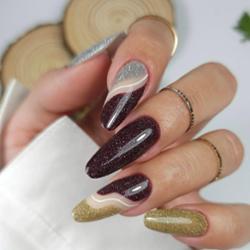 Claresa Lakier Hybrydowy Do Paznokci Bordowy z Drobinkami Starlight 10 5g