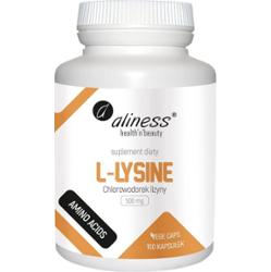 Aliness L-Lysine 500mg Chlorowodorek Lizyna Suplement Odporność 100 Kaps
