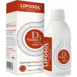 Aliness Liposol Witamina D3 4000 Suplement Odporność Kości Zęby Płyn 250ml