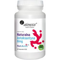 Aliness Naturalna Astaksantyna 8mg NatAxtin Suplement Diety 60 Kapsułek