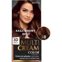 Joanna Multi Cream Color Efekt 3D Trwała Farba Do Włosów 38 Kasztanowy Brąz