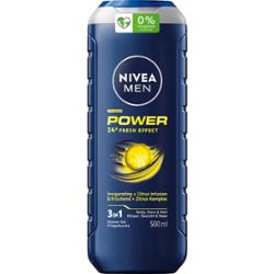 Nivea Men Power 3w1 Męski Żel Pod Prysznic Szampon Do Włosów Citrus 500ml
