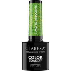 Claresa Lakier Hybrydowy Do Paznokci Zielony Drobinki Unicorn Glow 2 5g