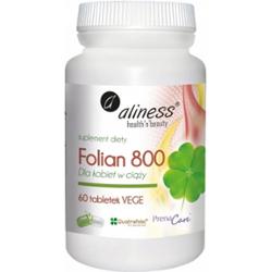 Aliness PrenaCare Folian 800 mcg Kwas Foliowy Dla Kobiet w Ciąży 60 Tab
