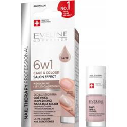 Eveline Nail Therapy 6w1 Wzmacniająca Odżywka Do Paznokci Brązowa Latte 5ml
