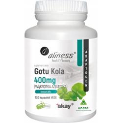 Aliness Gotu Kola Wąkrotka Azjatycka 400mg Suplement Diety 100 Kapsułek