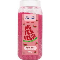 On Line Fruity Shot Owocowa Odprężająca Ciało Sól Do Kąpieli Arbuz 800g